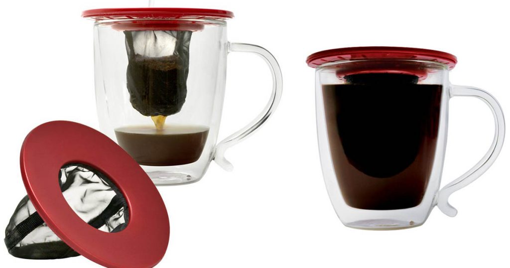 This compact and easy to use pour over coffee maker from Primula is a perfect backpacking option. 