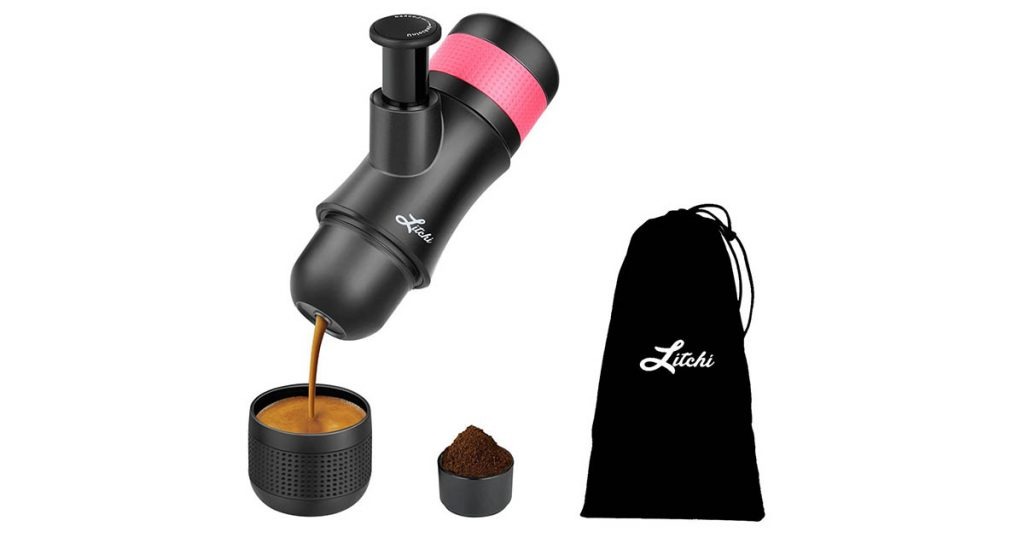 The Litchi Portable Espresso Maker is available in multiple color options. 