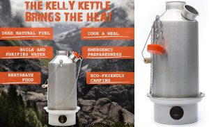 Kelly Kettles come in different sizes and they are an innovative way to boil water outdoors.
