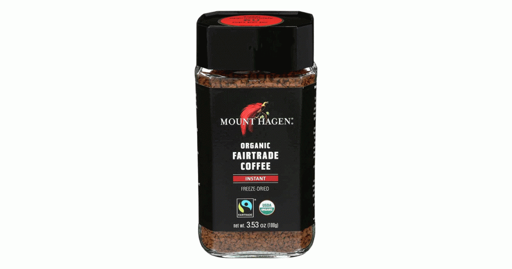 Mount Hagen has a freeze dried instant coffee that tastes good enough to make you forget it is not from a drip coffee maker.