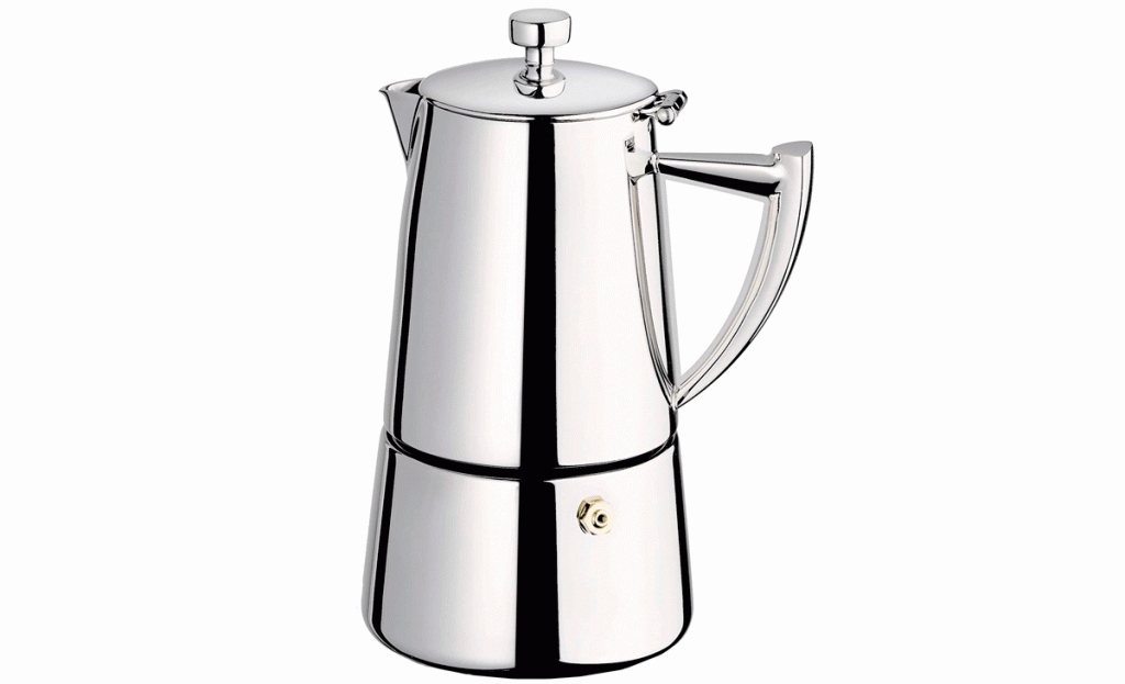 The Cuisinox Stovetop Mola Pot is stainless steel which makes it a great option for camping.